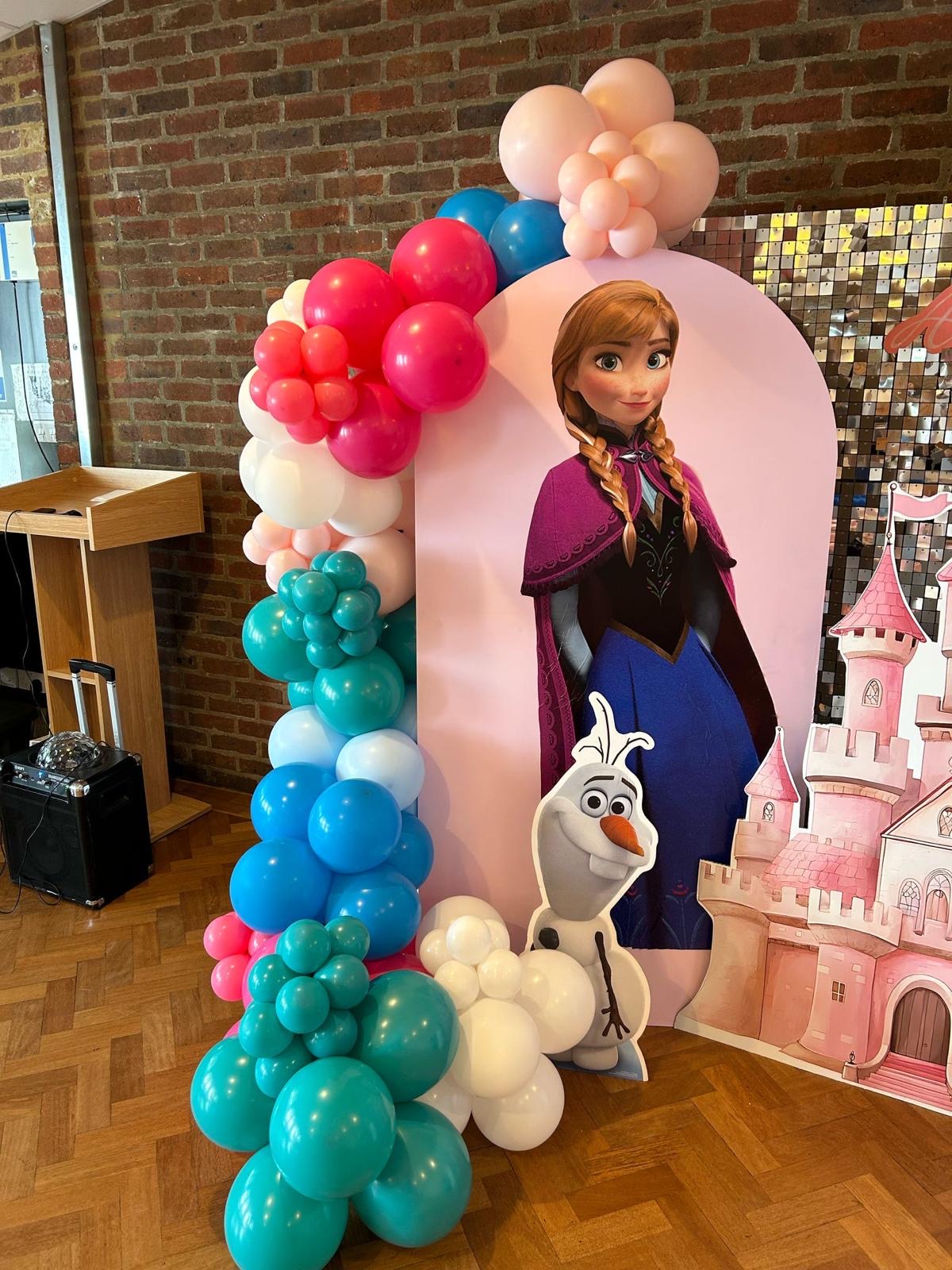 Elsa and Anna display and shimmer wall