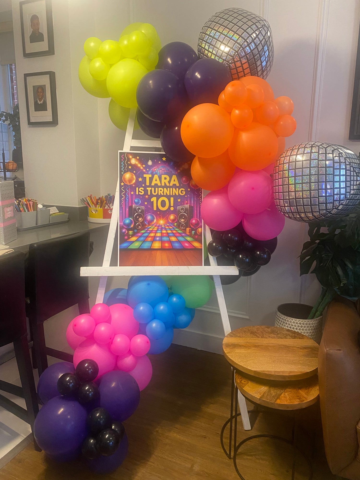 Single arch with our welcome board