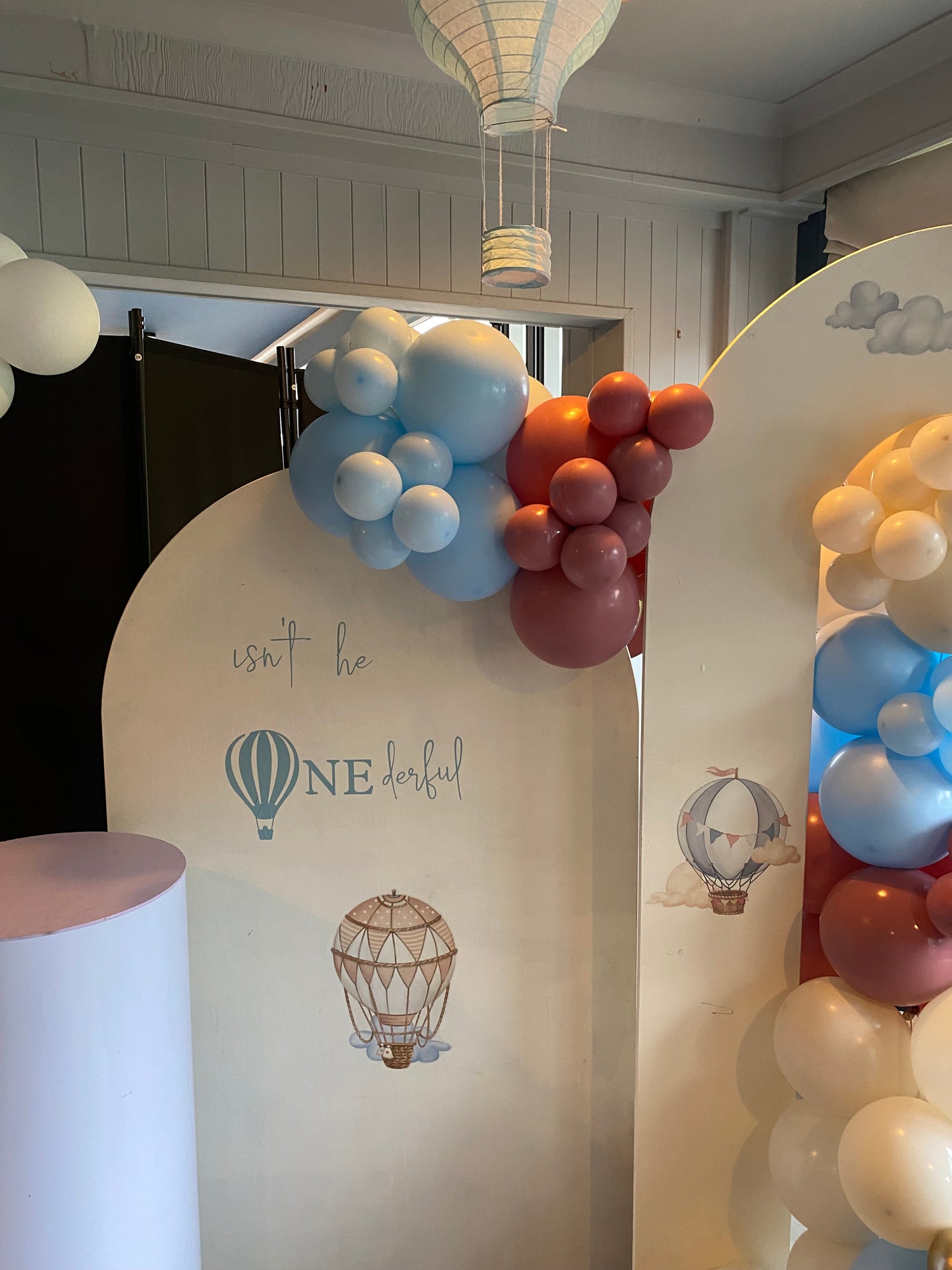 Hot Air balloon & clouds Balloon arch