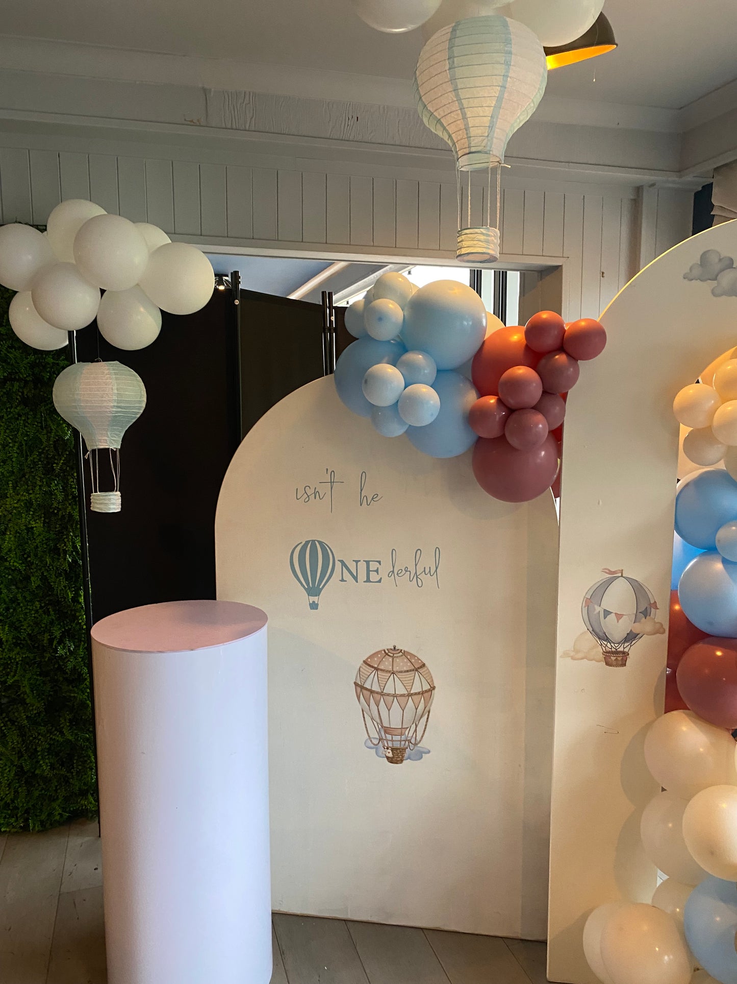 Hot Air balloon & clouds Balloon arch